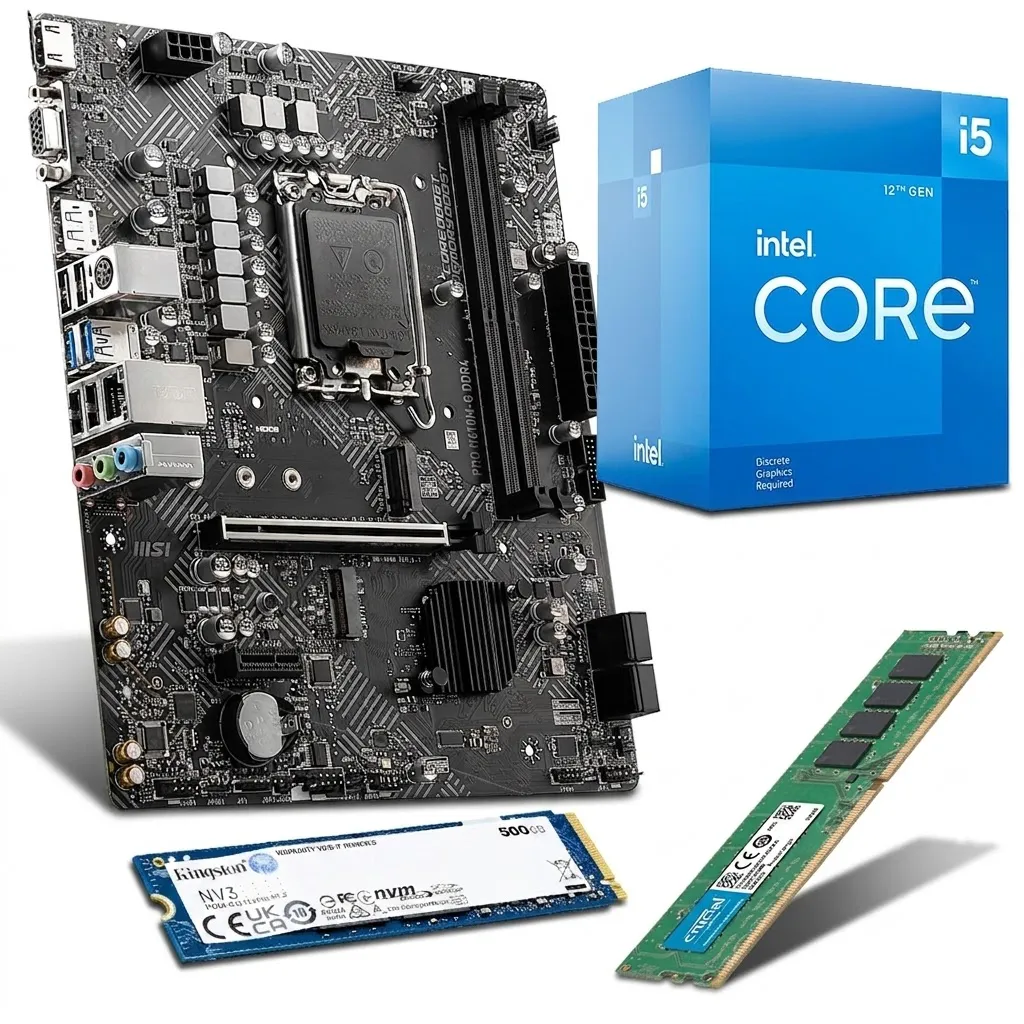 Kit de PC Core I5, 8gb RAM, MSI H610, 500 GB m.2
