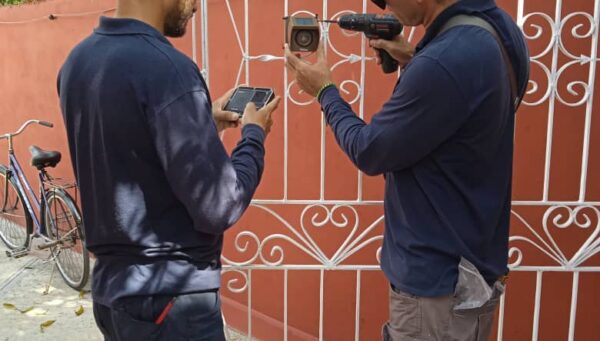 Home security system installation