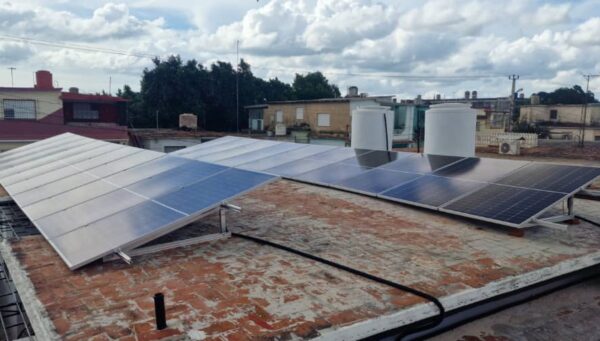 Installation of solar photovoltaic system in the residential sector.